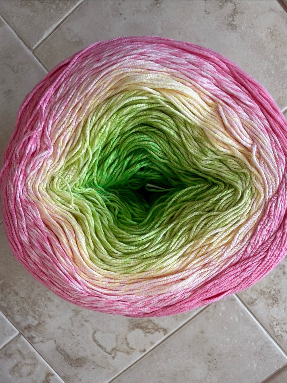 Yarn Art Rosegarden Yarn Cotton in Pink/Cream/Green Pastel